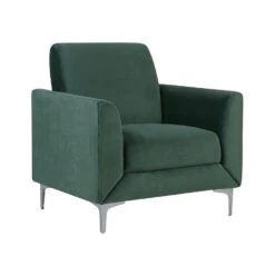 Beliani Fauteuil FENES - Groen Fluweel