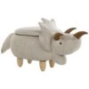 Beliani Hocker TRICERATOPS - Grijs Polyester -Beliani 1476873512