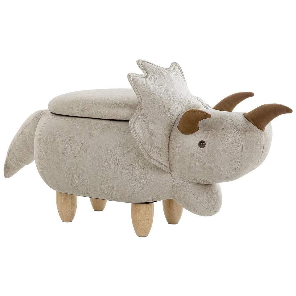 Beliani Hocker TRICERATOPS - Grijs Polyester Beliani Hocker TRICERATOPS - Grijs Polyester -Beliani 1476873512