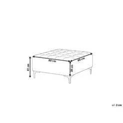 Beliani Ottomaan ABERDEEN - Zwart Fluweel -Beliani 150fbf50878d4051a12a9de3c38ba43a