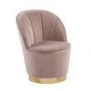 Beliani Fauteuil ALBY - Beige Fluweel -Beliani 1521878688
