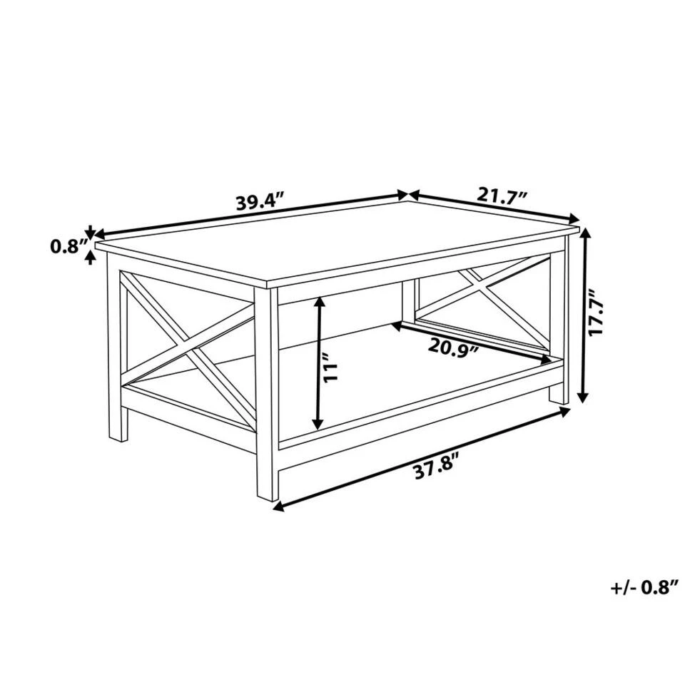 Beliani Salontafel FOSTER - Zwart Mdf Beliani Salontafel FOSTER - Zwart Mdf -Beliani 1543053132 0103