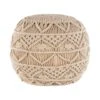 Beliani Poef KAYSERI - Beige Katoen -Beliani 1632782521
