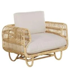 Beliani Fauteuil DOLCEDO - Beige Rotan