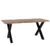 Beliani Eettafel BROOKE - Lichte Houtkleur Acaciahout -Beliani 1645581132