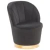 Beliani Fauteuil ALBY - Zwart Fluweel -Beliani 1767854333
