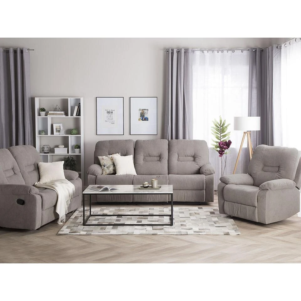 Beliani Fauteuil BERGEN - Beige Polyester Beliani Fauteuil BERGEN - Beige Polyester -Beliani 178403f745df481fa375d45f49d9fb41