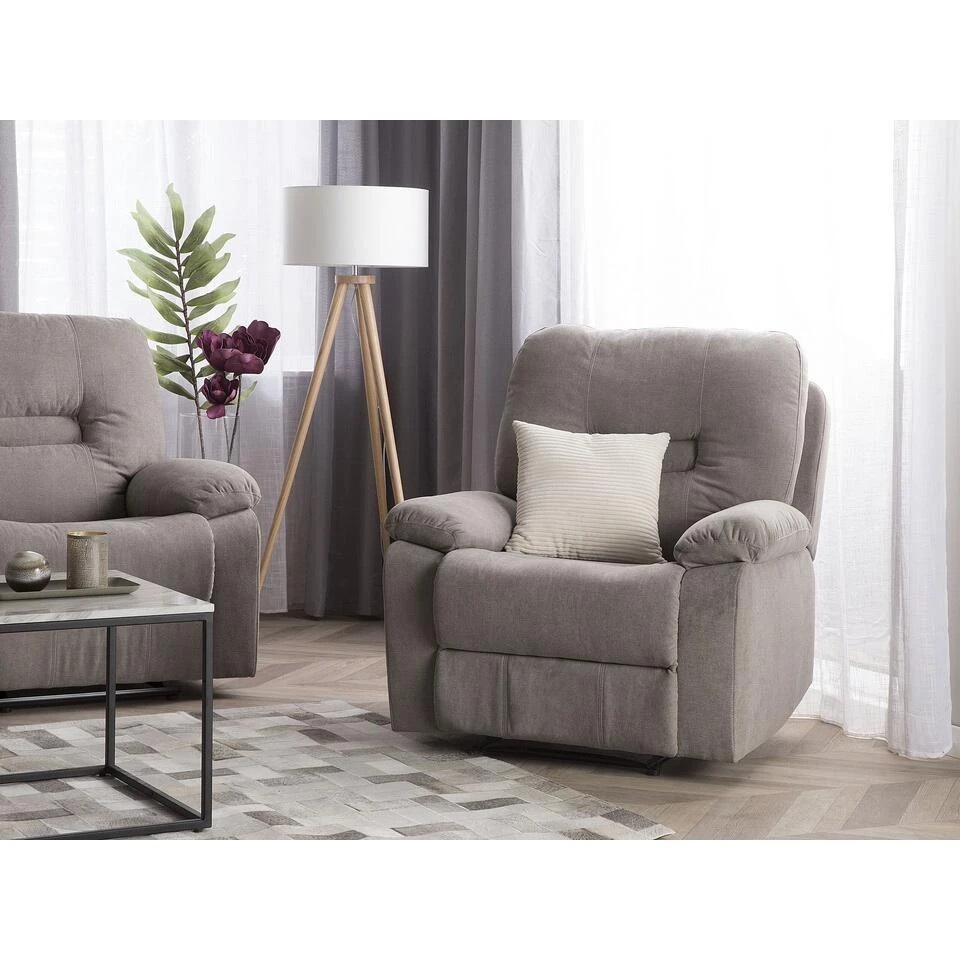 Beliani Fauteuil BERGEN - Beige Polyester Beliani Fauteuil BERGEN - Beige Polyester -Beliani 1805f8404d394ae5a3db06ef47c6827a