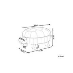 Beliani Dierenhocker TURTLE - Groen Kunstleer -Beliani 184fa00176924012bd3392214f2ae1c6