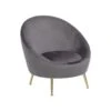 Beliani Fauteuil LANGA - Grijs Fluweel -Beliani 1866178816
