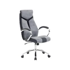 Beliani Bureaustoel FORMULA - Grijs Polyester