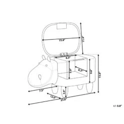 Beliani Dierenhocker HIPPO - Grijs Kunstleer -Beliani 1a947c741c604a1aa387b9803409c0b4
