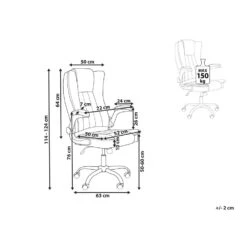 Beliani Bureaustoel SUBLIME - Beige Kunstleer 4 Beliani Bureaustoel SUBLIME - Beige Kunstleer -Beliani 1b2c3ebf3909480c8780364da3bc2598