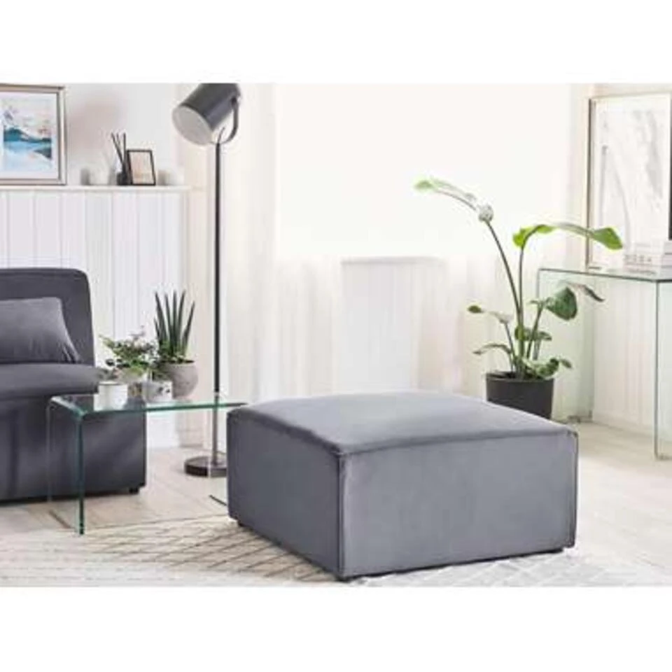 Beliani Ottomaan LEMVIG - Grijs Corduroy Beliani Ottomaan LEMVIG - Grijs Corduroy -Beliani 1b30cfee93e84a3586842e58e4875af4