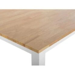 Beliani Eettafel GEORGIA - Wit Rubberhout -Beliani 1b443411b02a43778a9b942731a1bc78