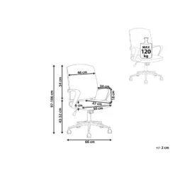 Beliani Bureaustoel BONNY - Zwart Polyester -Beliani 1b7146b8eda445beb31dc9d25e65a366 1