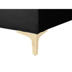 Beliani Ottomaan ABERDEEN - Zwart Fluweel -Beliani 1bb33ae755a3456fa9d2f1dbcaf2f745