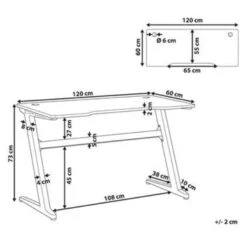 Beliani Game Bureau DARFUR - Zwart Mdf -Beliani 1bf4cf582e8b4d298cc55242e8d3d384