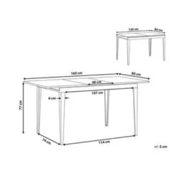 Beliani Eettafel NORLEY - Zwart Mdf -Beliani 20ec5d48907148c5a6184c1c946a7add