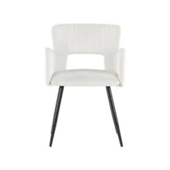 Beliani Eetkamerstoel SANILAC - Wit Fluweel -Beliani 21f00782b2d8478586696037b322ada0