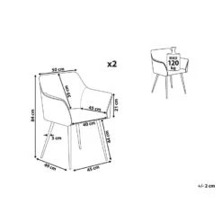 Beliani Eetkamerstoel JASMIN - Geel Fluweel -Beliani 23ead249d8204e9c9fc16647a2a49c31 5