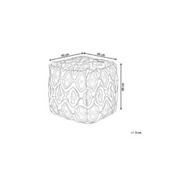 Beliani Poef ORAI - Zwart Wol, Katoen -Beliani 2482ac14e07240f181bf63a5a087f502