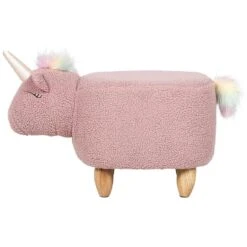 Beliani Dierenhocker UNICORN - Roze Polyester, Katoen -Beliani 24d38db28bd740f2ad68687f3b2c1e0a