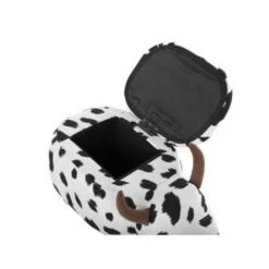 Beliani Dierenhocker COW - Zwart Polyester -Beliani 2865e37fc30f4e2ca83ba60dc3603a1a