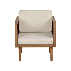 Beliani Fauteuil BARATTI - Lichte Houtkleur Acaciahout -Beliani 298f3be2edfc4631b733ba2c6e62b9c1