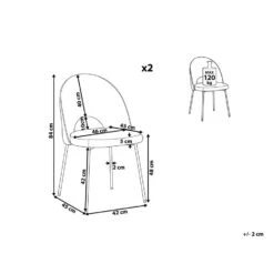 Beliani Eetkamerstoel COVELO - Oranje Fluweel -Beliani 2a163585a94848899b5993321783b680 2