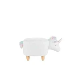 Beliani Dierenhocker UNICORN - Wit Polyester, Katoen -Beliani 2aa61cfd494c4e4e82c24a9d95c85794