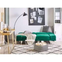 Beliani Slaapbank - YORK Groen Fluweel 5 Beliani Slaapbank - YORK Groen Fluweel -Beliani 2d730a924eb24437b6981235fe5e8c36