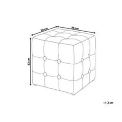 Beliani Poef WISCONSIN - Grijs Fluweel -Beliani 2dff685aa5514703a782d0a6f654f7f1
