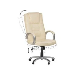Beliani Bureaustoel GRANDEUR - Beige Kunstleer -Beliani 2ee44d178521457e8bdc0dc12dab8068