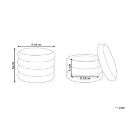 Beliani Poef BREWTON - Blauw Fluweel -Beliani 3932921590dd4d46821992acb4447e58 2