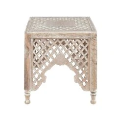 Beliani Bijzettafel KADMA - Lichte Houtkleur Mangohout, Mdf -Beliani 3c5059c2e802471f80c100bcb8d28e0d