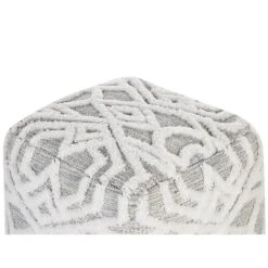 Beliani Poef BHILWARA - Wit Katoen -Beliani 3c9bcff546514eb3882390ebb36f367c