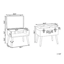Beliani Hocker MALLARD - Zwart Fluweel -Beliani 3cac54fa497f4a2ea5dda0059b23d4e5