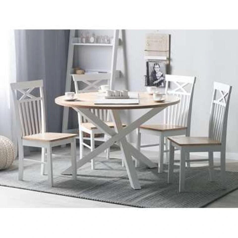 Beliani Ronde Tafel JACKSONVILLE - Lichte Houtkleur Mdf Beliani Ronde Tafel JACKSONVILLE - Lichte Houtkleur Mdf -Beliani 40133a22cbb645e1af44c0d1ff65c79b