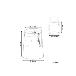 Beliani Poef SAMURAI - Beige Kunstlinnen -Beliani 43bc14919fde413294a3cb85dba32183
