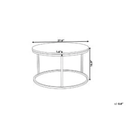 Beliani Salontafel CORAL - Beige Rvs -Beliani 460f8a02ea5949d5b345630d6b030fac