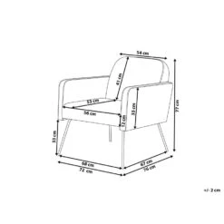 Beliani Fauteuil NARKEN - Geel Fluweel -Beliani 485e1e366c75407aaeb73b86a7745480 1