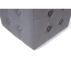 Beliani Poef WISCONSIN - Grijs Fluweel -Beliani 49fedf334d66437389a66427b9d26e39