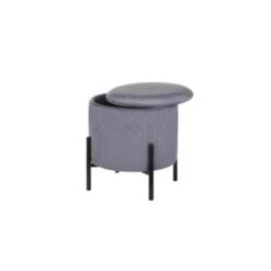 Beliani Hocker WENONA - Grijs Fluweel -Beliani 4b0f92396435489f944c2d341f4d6fee