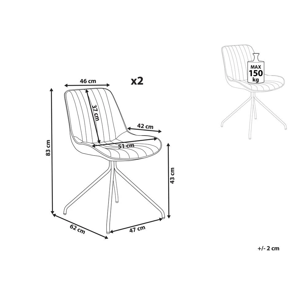Beliani Eetkamerstoel NAVASOTA - Beige Fluweel Beliani Eetkamerstoel NAVASOTA - Beige Fluweel -Beliani 4b517abf7e9b4d6587201655e8bc1f39 2