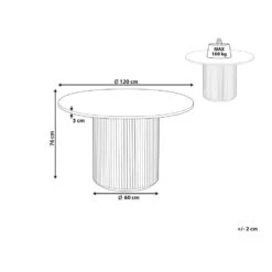 Beliani Eettafel VISTALLA - Lichte Houtkleur Mdf -Beliani 4bbfaa2c8f9f4db79d57cd187e8dab00