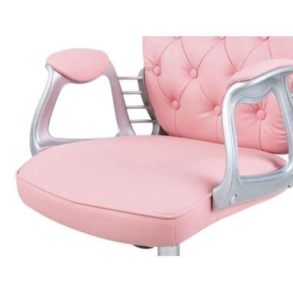 Beliani Bureaustoel PRINCESS - Roze Kunstleer Beliani Bureaustoel PRINCESS - Roze Kunstleer -Beliani 4d0563445e0148c38f7dc44dcb0cf6da