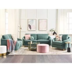 Beliani Fauteuil TROSA - Groen Polyester -Beliani 4fb3396e05d34db984b15b144349c5c9