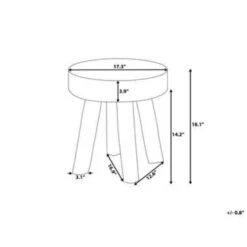 Beliani Bijzettafel KELSEY - Lichte Houtkleur Teakhout -Beliani 50133ea0f60442b2913adf3c41b1eda1