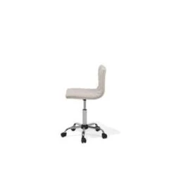 Beliani Bureaustoel ORLANDO - Beige Polyester -Beliani 504f35a708b64ee7b77cc693eb079b9e